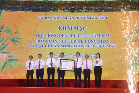 Khai mạc Hội Gióng Đền Phù Đổng năm 2023, đón Bằng công nhận NTM kiểu mẫu
