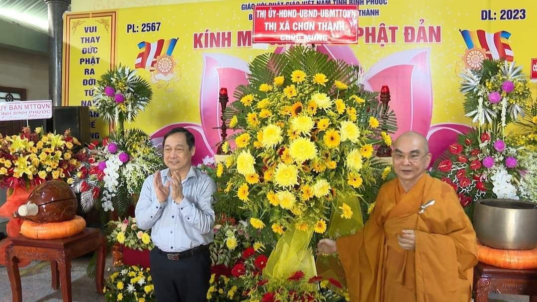 Bình Phước: Ban trị sự Giáo hội Phật giáo Việt Nam thị xã Chơn Thành tổ chức Đại lễ Phật Đản năm 2023