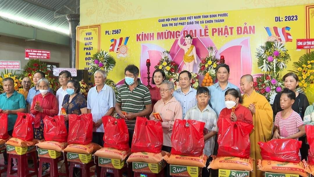 Bình Phước: Ban trị sự Giáo hội Phật giáo Việt Nam thị xã Chơn Thành tổ chức Đại lễ Phật Đản năm 2023