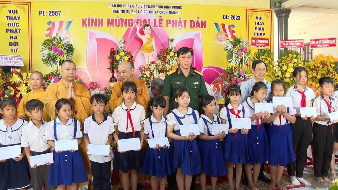 Bình Phước: Ban trị sự Giáo hội Phật giáo Việt Nam thị xã Chơn Thành tổ chức Đại lễ Phật Đản năm 2023