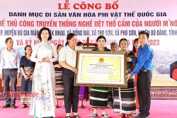 Nghề dệt thổ cẩm của người M’nông là Di sản văn hóa phi vật thể quốc gia