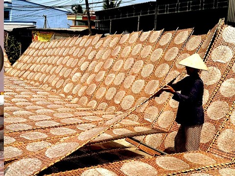 Làng nghề bánh tráng hơn 200 năm tuổi xứ Tây Đô