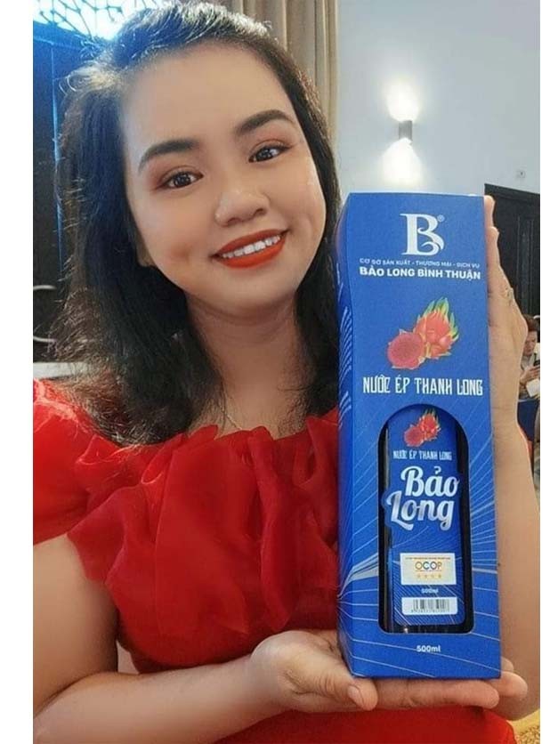 Chị Trần Thị Kim Lĩnh, Chủ Cơ sở sản xuất - Thương mại - Dịch vụ Bảo Long Bình Thuận