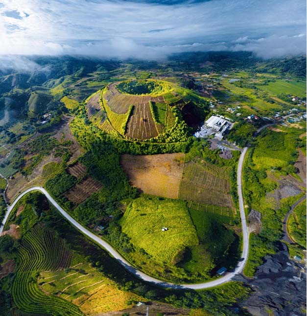 Cánh đồng xã Buôn Choah từ trên cao Cánh đồng xã Buôn Choah từ trên cao