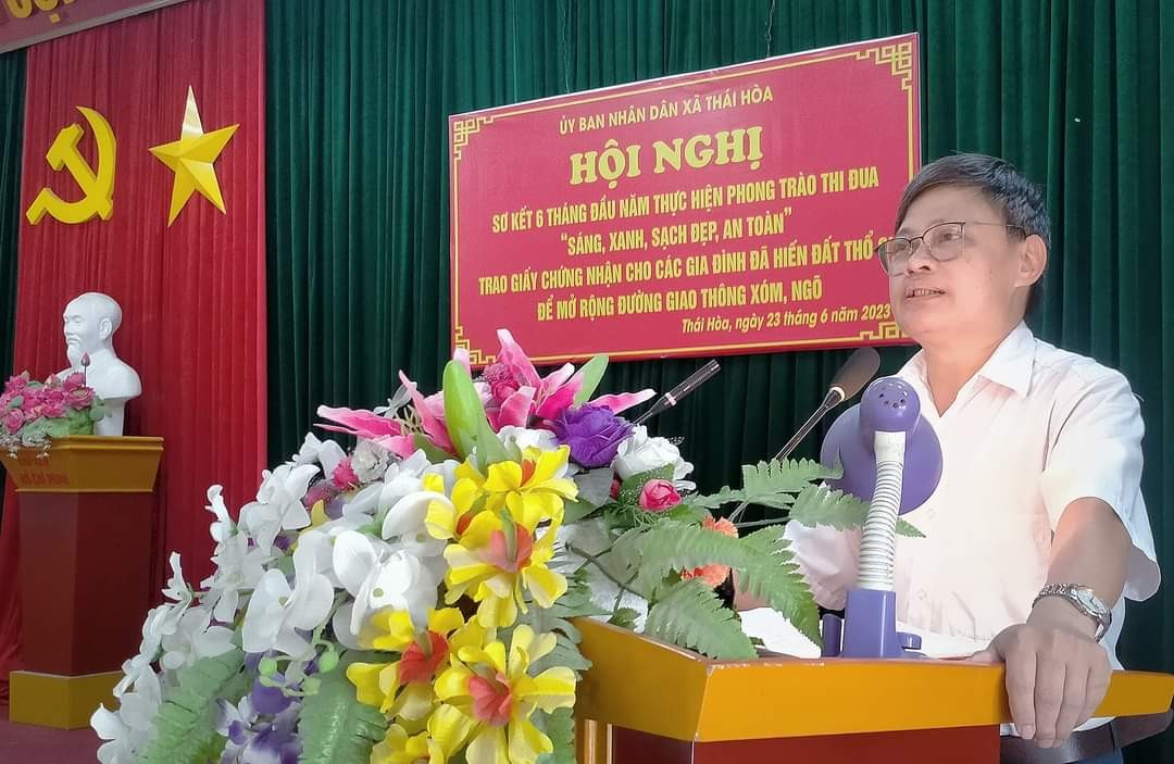 Huyện Ba Vì (Hà Nội): Xã Thái Hòa sơ kết 6 tháng đầu năm 2023 và biểu dương các gia đình hiến đất, góp phần xây dựng nông thôn mới Huyện Ba Vì (Hà Nội): Xã Thái Hòa sơ kết 6 tháng đầu năm 2023 và biểu dương các gia đình hiến đất, góp phần xây dựng nông thôn mới