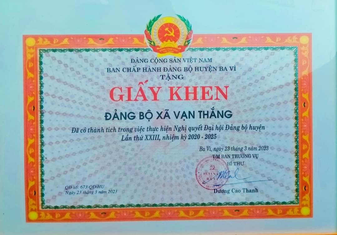 Xã Vạn Thắng đạt nhiều kết quả tích cực sau hơn hai năm thực hiện nghị quyết Đại hội Đảng bộ xã nhiệm kỳ 2020- 2025