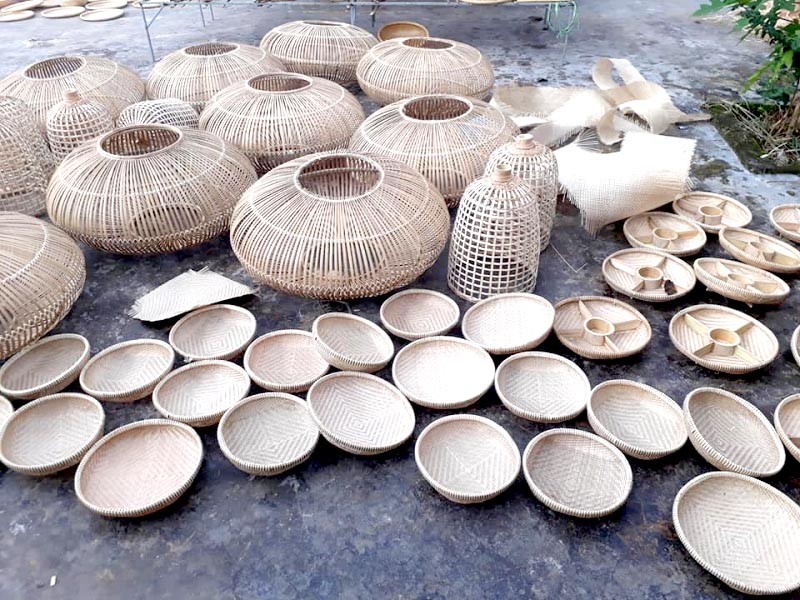 Sản phẩm mây tre đan xã Cao Phong (Sông Lô) xuất khẩu đi nhiều nước trên thế giớ Sản phẩm mây tre đan xã Cao Phong (Sông Lô) xuất khẩu đi nhiều nước trên thế giớ