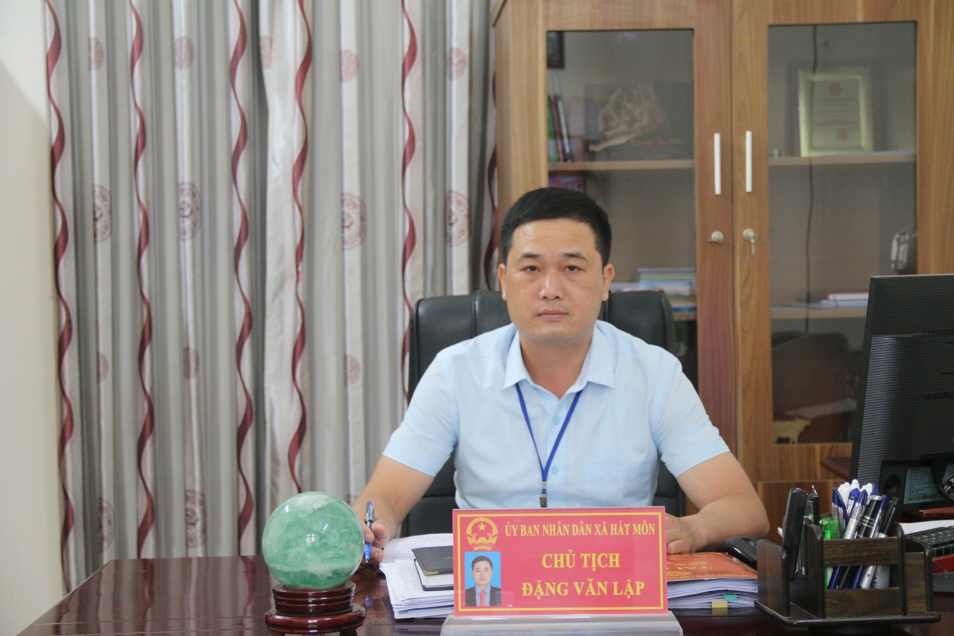 Ông Đặng Đình Lập - Chủ tịch UBND xã Hát Môn