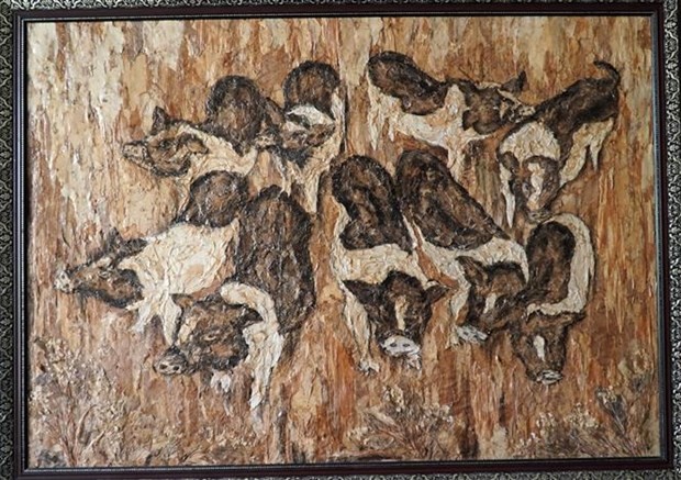 Họa sĩ Lê Hoàng Nhân thường khắc họa những khung cảnh về làng quê, con người vùng Miệt thứ An Minh Ảnh: Văn Sĩ-TTXVN Họa sĩ Lê Hoàng Nhân thường khắc họa những khung cảnh về làng quê, con người vùng Miệt thứ An Minh Ảnh: Văn Sĩ-TTXVN