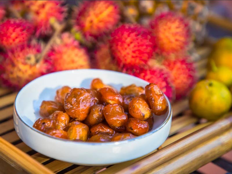 Thơm ngon mứt chôm chôm sấy dẻo