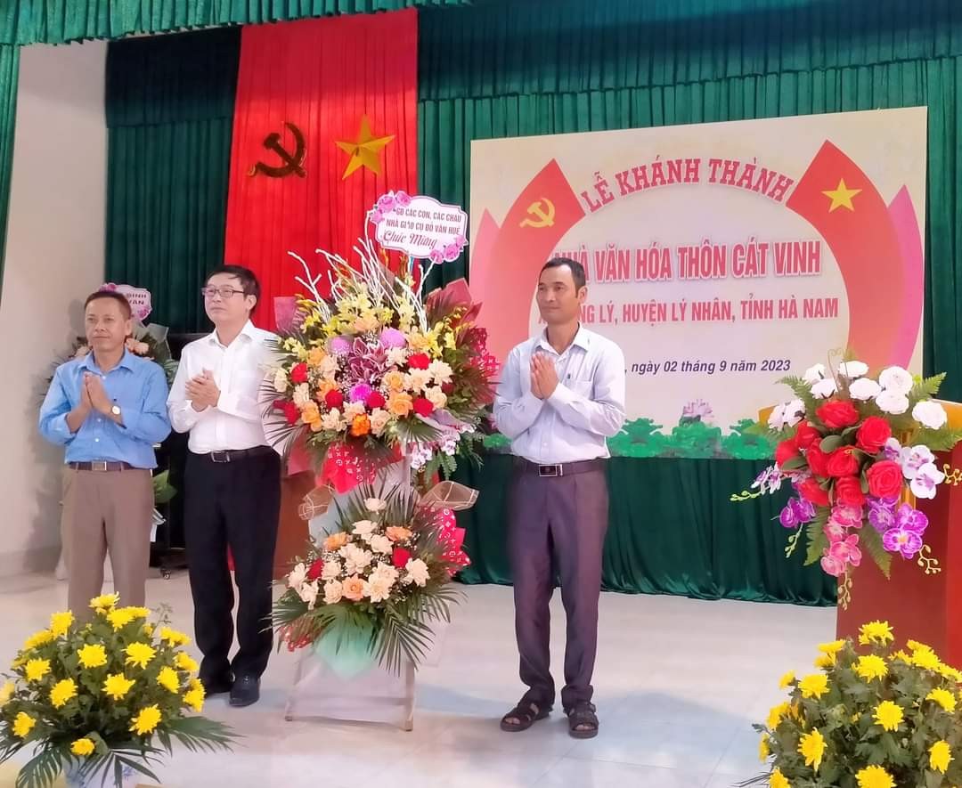 Huyện Lý Nhân (Hà Nam) :  Thôn Cát Vinh, xã Công Lý khánh thành Nhà Văn hóa chào mừng kỷ niệm 78 năm ngày Quốc khánh 2/9. Huyện Lý Nhân (Hà Nam) :  Thôn Cát Vinh, xã Công Lý khánh thành Nhà Văn hóa chào mừng kỷ niệm 78 năm ngày Quốc khánh 2/9.