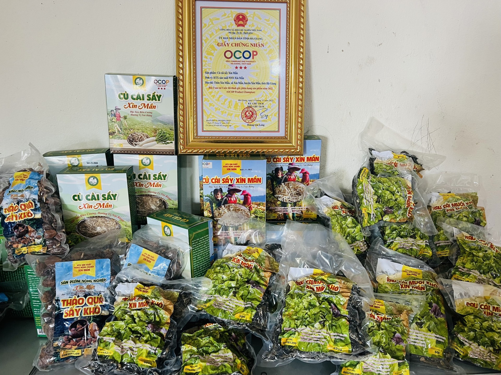 Củ cải sấy khô của Hợp tác xã Nông nghiệp Xín Mần Củ cải sấy khô của Hợp tác xã Nông nghiệp Xín Mần