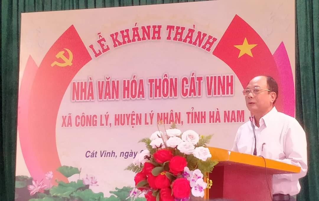 Ông Nguyễn Thanh Tùng, Phó Bí thư Đảng ủy, Chủ tịch UBND xã Công Lý phát biểu Ông Nguyễn Thanh Tùng, Phó Bí thư Đảng ủy, Chủ tịch UBND xã Công Lý phát biểu