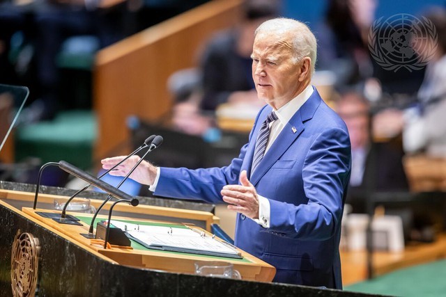 Tổng thống Joe Biden đề cao quan hệ Việt Nam - Hoa Kỳ tại Phiên thảo luận cấp cao ĐHĐ LHQ - Ảnh: UN Tổng thống Joe Biden đề cao quan hệ Việt Nam - Hoa Kỳ tại Phiên thảo luận cấp cao ĐHĐ LHQ - Ảnh: UN