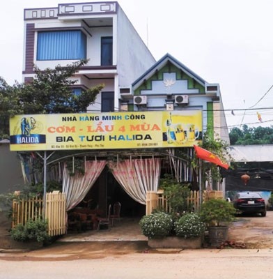 Nhà hàng Minh Công ở Khu 10, Đào Xá, Thanh Thủy, Phú Thọ.