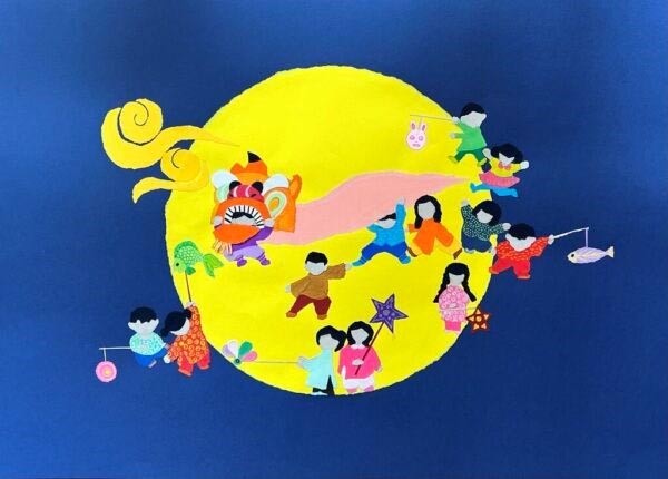 Tác phẩm “Rước đèn” của Hoàng Phương Liên