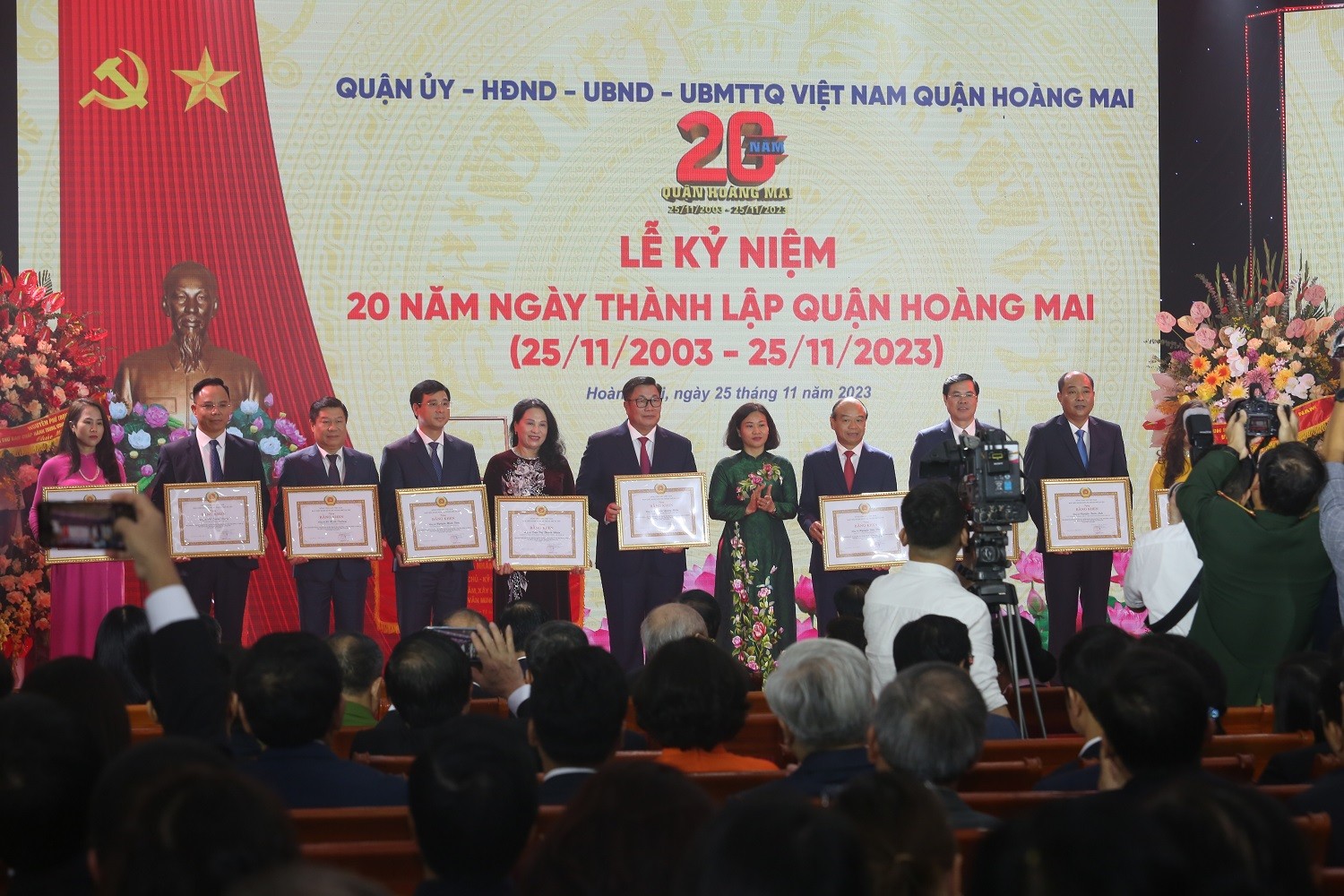Quận Hoàng Mai (Hà Nội): Kỷ niệm 20 năm thành lập Quận (25/11/2003 - 25/11/2023) Quận Hoàng Mai (Hà Nội): Kỷ niệm 20 năm thành lập Quận (25/11/2003 - 25/11/2023)
