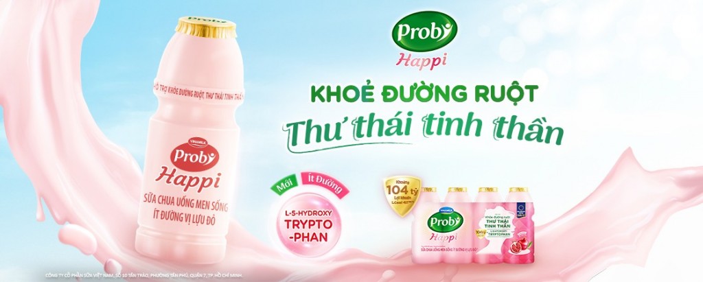 Chuyên gia khuyên dùng hai chai Probi Happi mỗi ngày để “Khỏe đường ruột – Thư thái tinh thần.” Chuyên gia khuyên dùng hai chai Probi Happi mỗi ngày để “Khỏe đường ruột – Thư thái tinh thần.”