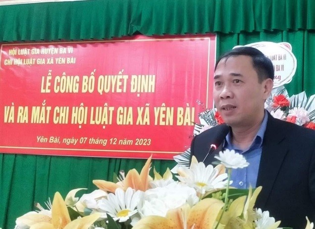 Huyện Ba Vì (Hà Nội): Ra mắt Chi hội luật gia xã Yên Bài