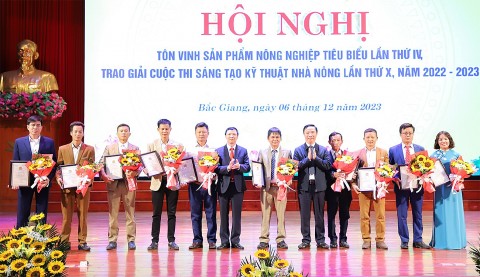 bac giang ton vinh san pham nong nghiep tieu bieu va trao giai cuoc thi sang tao ky thuat nha nong lan thu x