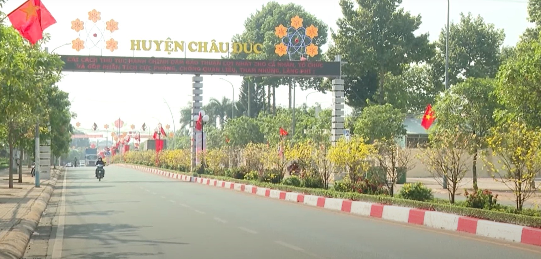 Đường hoa mai Châu Đức những ngày giáp Tết Đường hoa mai Châu Đức những ngày giáp Tết