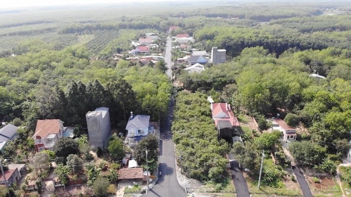 Một góc khu dân cư nông thôn kiểu mẫu trên địa bàn xã Minh Thắng, thị xã Chơn Thành