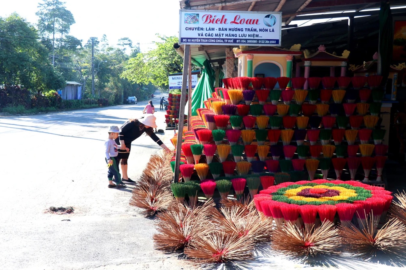 Hai làng hương ở miền Trung vào Xuân Hai làng hương ở miền Trung vào Xuân