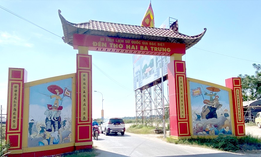 Cổng chào Di tích lịch sử Quốc gia đặc biệt Đền thờ Hai Bà Trưng Cổng chào Di tích lịch sử Quốc gia đặc biệt Đền thờ Hai Bà Trưng