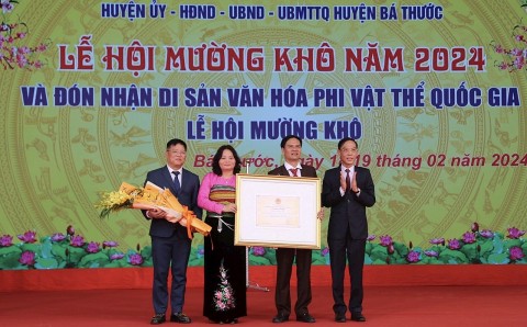Thanh Hóa: Đón nhận Di sản văn hóa phi vật thể Quốc gia Lễ hội Mường Khô