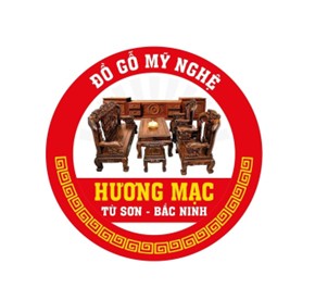 Nhãn hiệu của làng nghề gỗ  Hương Mạc. Nhãn hiệu có các màu: đỏ, nâu đậm, nâu nhạt, trắng, vàng, xám nhạt Nhãn hiệu của làng nghề gỗ  Hương Mạc. Nhãn hiệu có các màu: đỏ, nâu đậm, nâu nhạt, trắng, vàng, xám nhạt