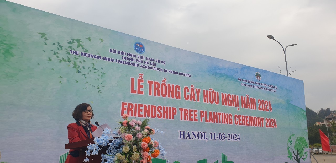 Hội hữu nghị Việt Nam - Ấn Độ TP.Hà Nội tổ chức Lễ trồng cây hữu nghị năm 2024 tại huyện Quốc Oai