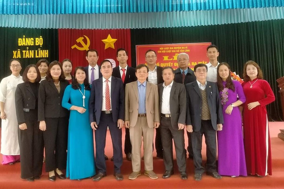 BCH Hội Luật gia huyện Ba Vì và Lãnh đạo xã cùng các Luật gia xã Tản Lĩ