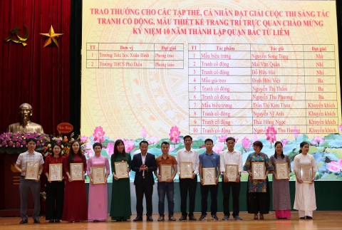 tong ket trao giai cac cuoc thi trong dip ky niem 10 nam thanh lap quan bac tu liem