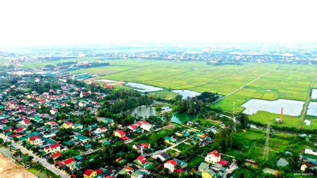 Một góc nông thôn mới ở huyện Hưng Nguyên, Nghệ An.