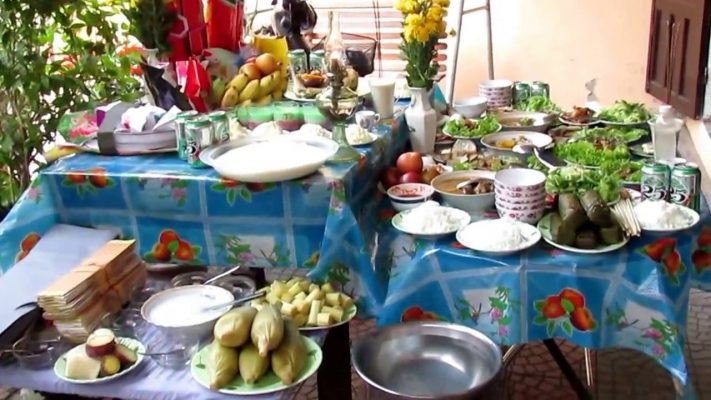 Mâm cúng thổ địa đất đai đầy đủ thể hiện lòng tôn kính của gia chủ đến các vị thần linh