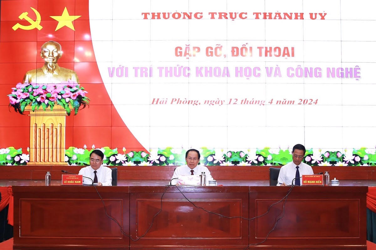 Thành ủy Hải Phòng đối thoại với trí thức khoa học và công nghệ Thành ủy Hải Phòng đối thoại với trí thức khoa học và công nghệ