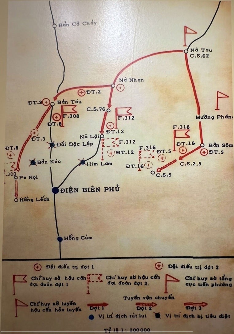  Sơ đồ bố trí hậu phương Chiến dịch Điện Biên Phủ.