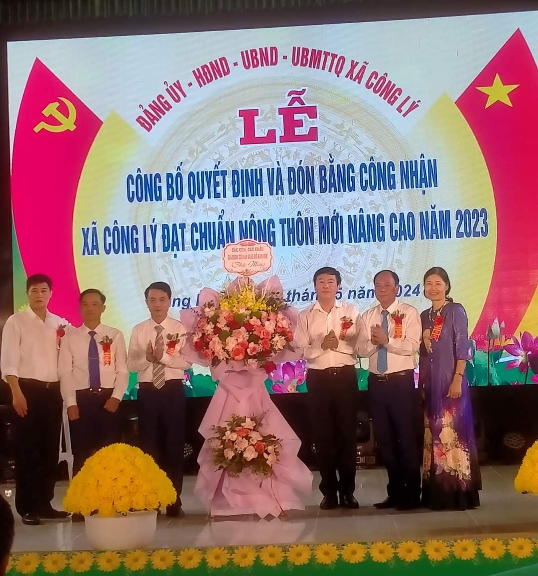 Huyện Lý Nhân (Hà Nam): Xã Công Lý tổ chức Lễ đón nhận Bằng công nhận xã Nông thôn mới nâng cao năm 2023