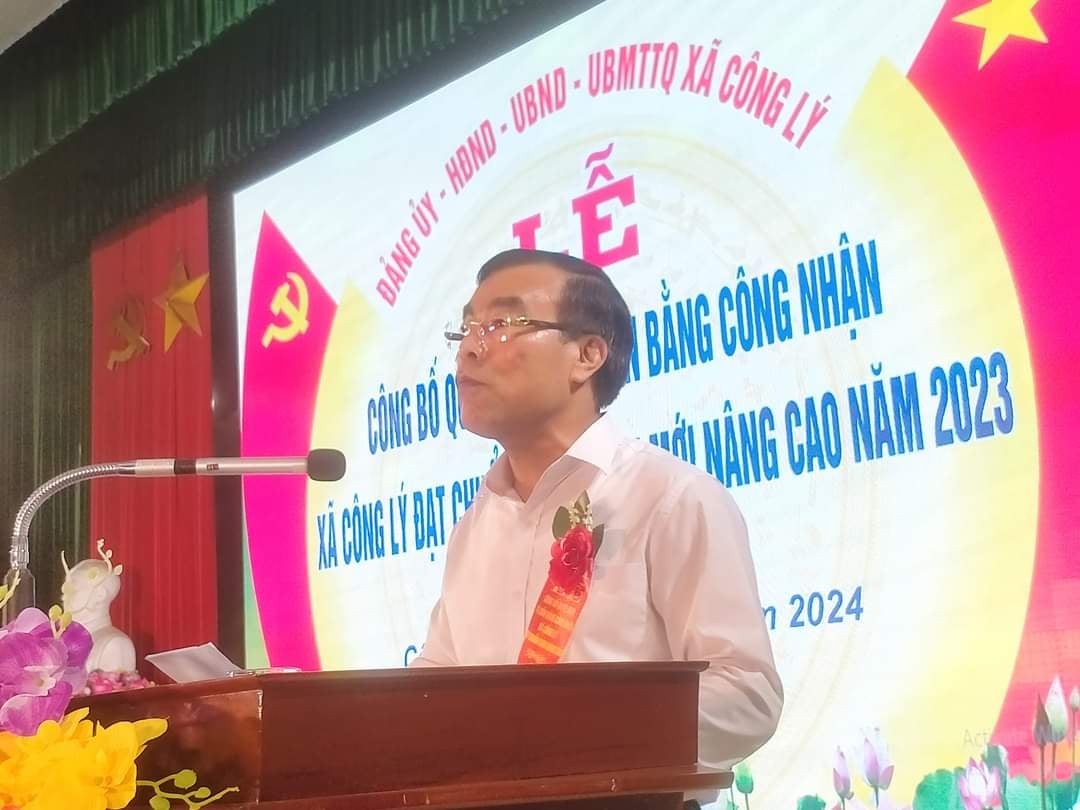 Huyện Lý Nhân (Hà Nam): Xã Công Lý tổ chức Lễ đón nhận Bằng công nhận xã Nông thôn mới nâng cao năm 2023