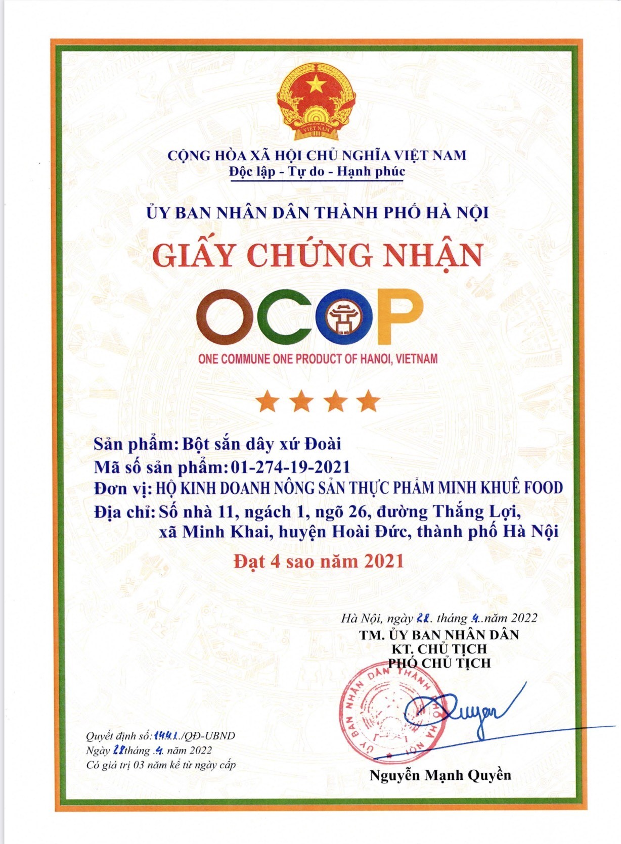 Bột sắn dây xứ Đoài và hành trình xây dựng thương hiệu OCOP 4 sao Bột sắn dây xứ Đoài và hành trình xây dựng thương hiệu OCOP 4 sao