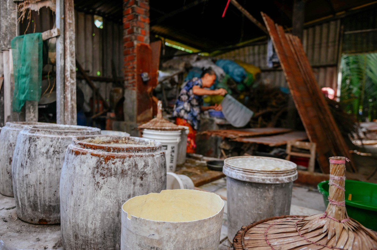 Nguyên liệu làm bột thường được sử dụng bằng loại gạo 504. Theo những người làm nghề, sở dĩ chọn gạo 504 bởi bánh tráng làm ra sẽ có độ mềm, dẻo vừa phải