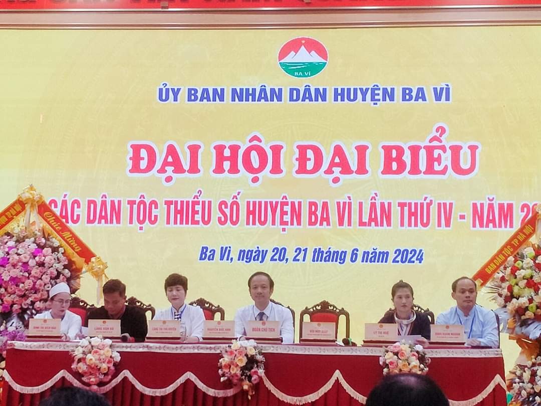 Huyện Ba Vì (Hà Nội): Đại hội Đại biểu các dân tộc thiểu số huyện Ba Vì lần thứ IV- Năm 2024. Huyện Ba Vì (Hà Nội): Đại hội Đại biểu các dân tộc thiểu số huyện Ba Vì lần thứ IV- Năm 2024.