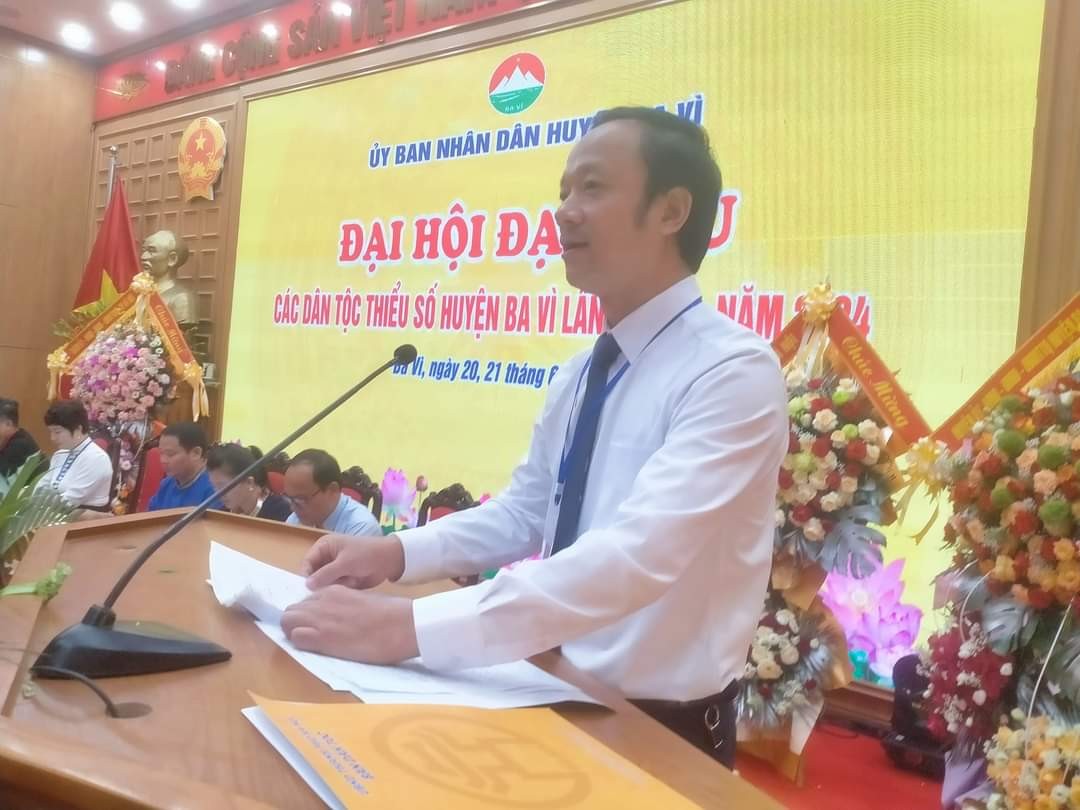 Huyện Ba Vì (Hà Nội): Đại hội Đại biểu các dân tộc thiểu số huyện Ba Vì lần thứ IV- Năm 2024. Huyện Ba Vì (Hà Nội): Đại hội Đại biểu các dân tộc thiểu số huyện Ba Vì lần thứ IV- Năm 2024.