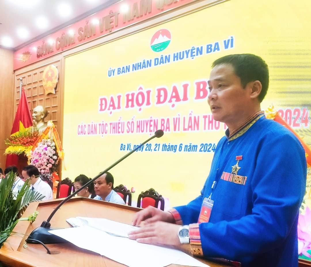 Huyện Ba Vì (Hà Nội): Đại hội Đại biểu các dân tộc thiểu số huyện Ba Vì lần thứ IV- Năm 2024. Huyện Ba Vì (Hà Nội): Đại hội Đại biểu các dân tộc thiểu số huyện Ba Vì lần thứ IV- Năm 2024.