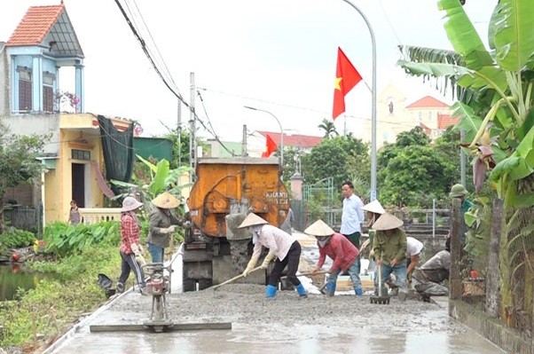 Nam Định: Mặt trận Tổ quốc Xuân Trường vận động nhân dân xây dựng nông thôn mới nâng cao, kiểu mẫu