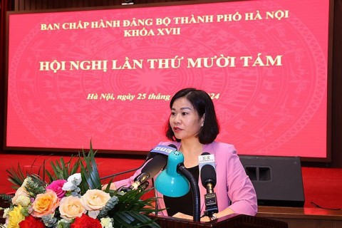 Đồng chí Nguyễn Thị Tuyến được phân công điều hành Thành ủy Hà Nội