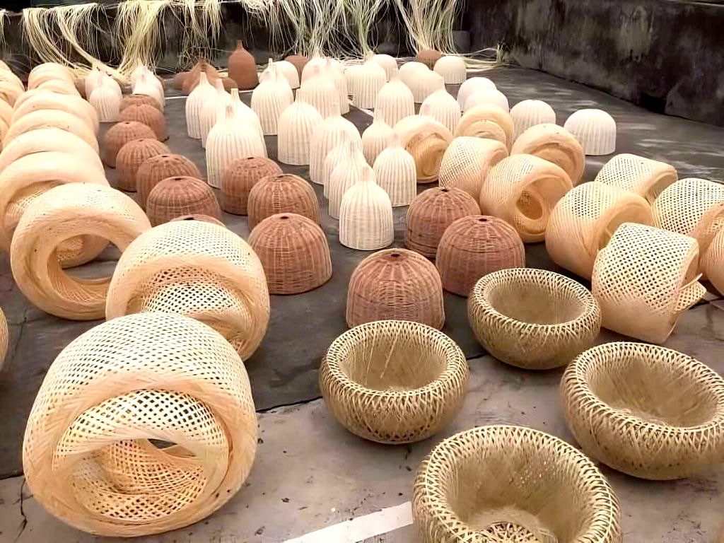 Công nghệ nâng tầm mây tre đan Vân Sơn Công nghệ nâng tầm mây tre đan Vân Sơn