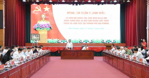 Chủ tịch Quốc hội: Hải Phòng cần tích cực triển khai thực hiện quy hoạch với 3 trụ cột phát triển