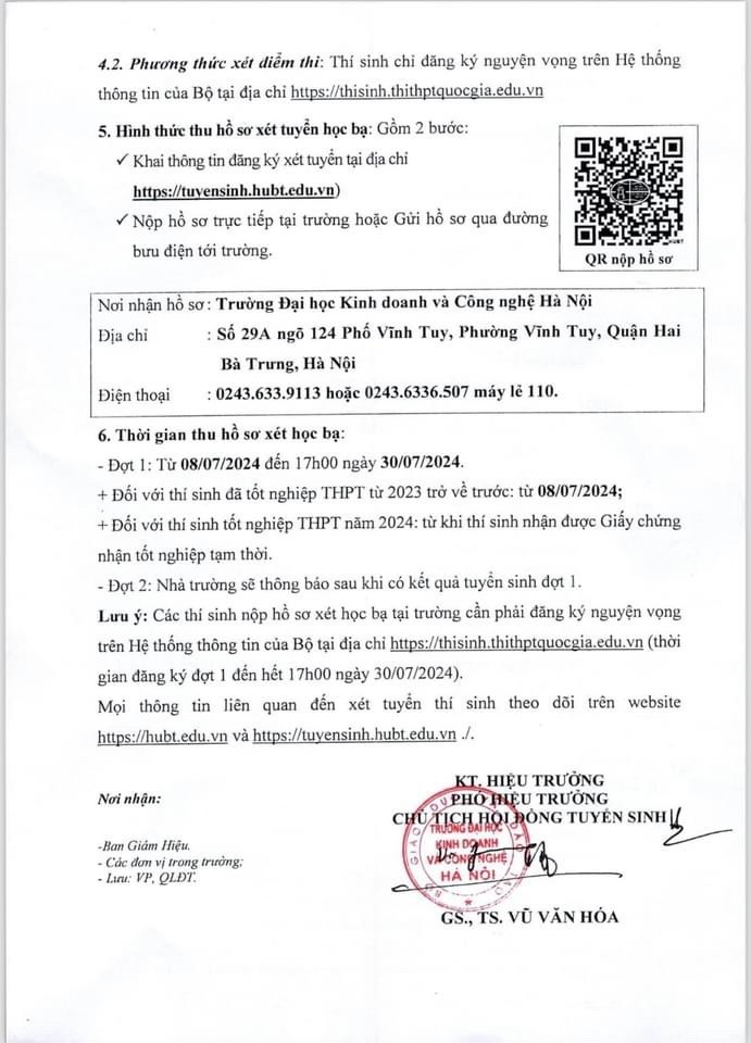 Năm 2024: Trường đại học kinh doanh và công nghệ Hà Nội tuyển sinh Năm 2024: Trường đại học kinh doanh và công nghệ Hà Nội tuyển sinh