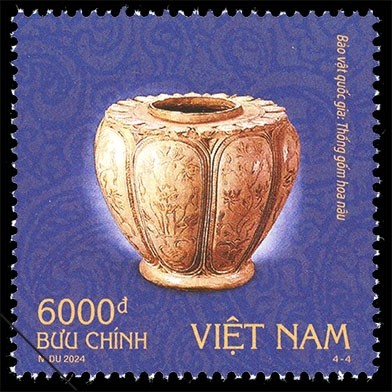 Tem: Thống gốm hoa nâu